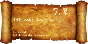 Töreki Noémi névjegykártya